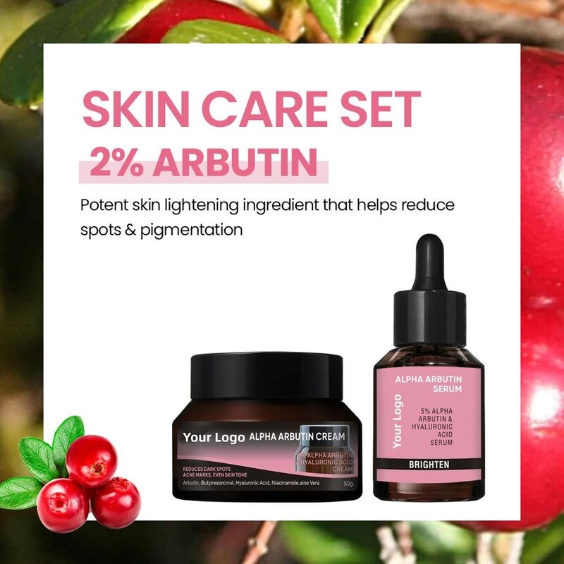OEM ODM wholesale cosmetics skin care set skin care alpha arbutin anti-aging face cream facial serum skin whitening essence