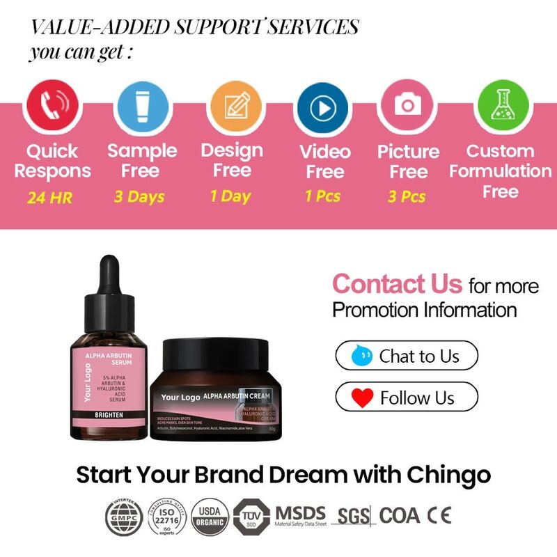 OEM ODM wholesale cosmetics skin care set skin care alpha arbutin anti-aging face cream facial serum skin whitening essence