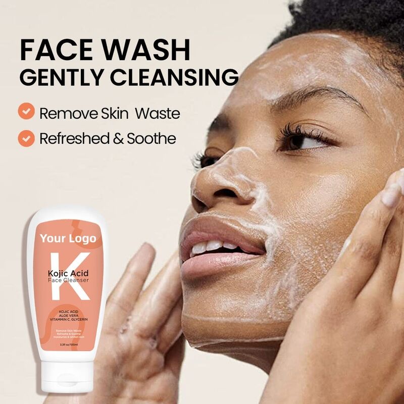 OEM ODM Wholesale Customized Best Cosmetic Organic Facial Cleanser Whitening Kojic Acid Facial Cleanser Private Brand Healthy foam Facial Cleanser
