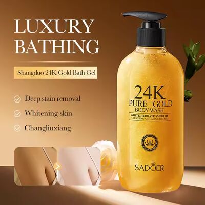 OEM ODM 24k Gold Body Wash Deep Cleansing Nourishing Skin Moisturizing Whitening Perfume Body Wash