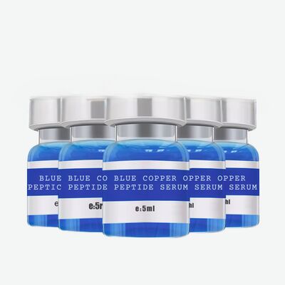 OEM ODM blue copper peptide essence ampoule anti wrinkle firming elastic essence for combination of skin aging